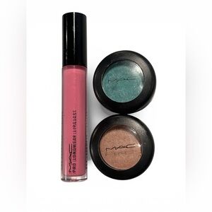 MAC Make Up Lot Naked Lunch & Aquadisiac Eye Shadows Long Love Love Lip Glass